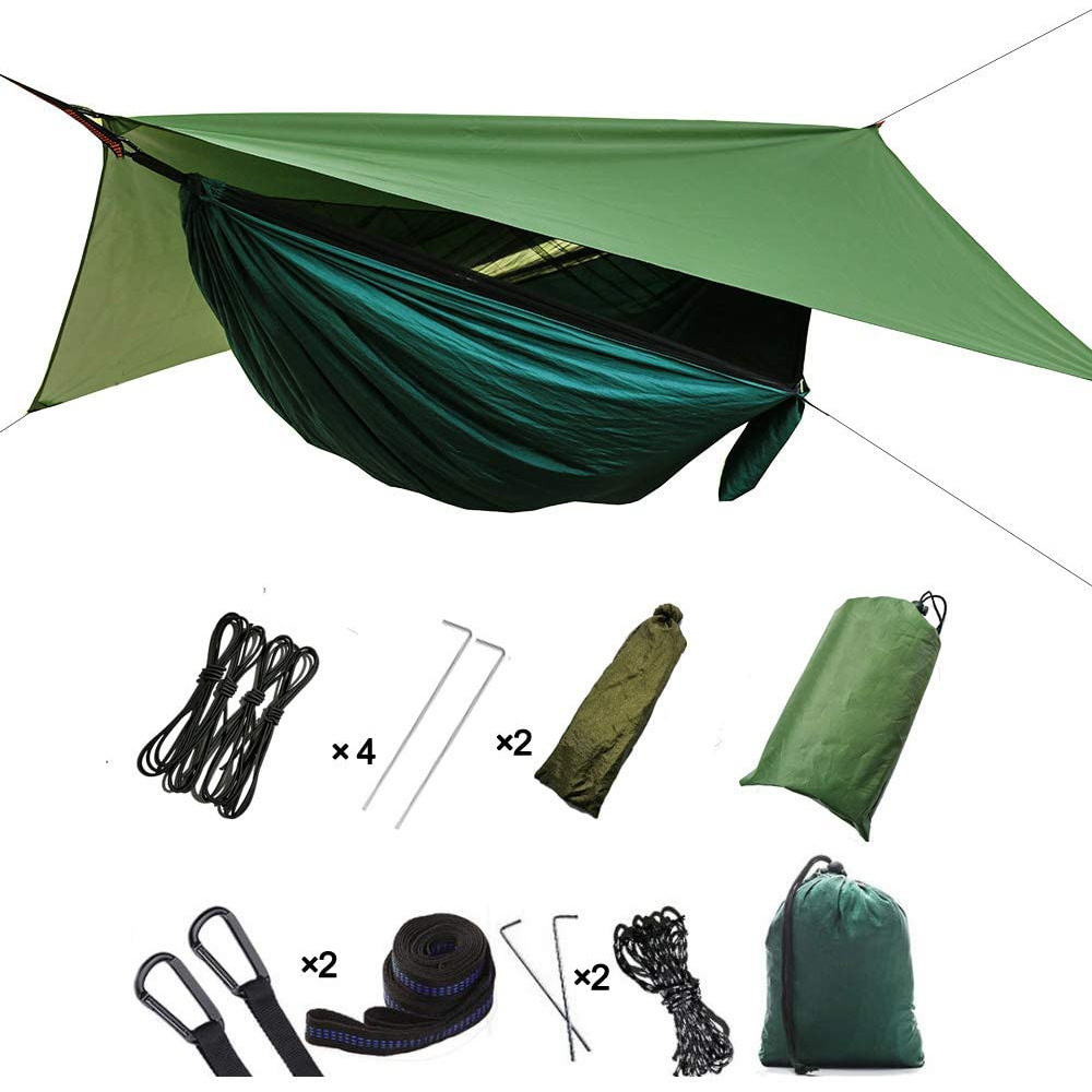 Camping Parachute Hammock with Mosquito Net and Rain Fly