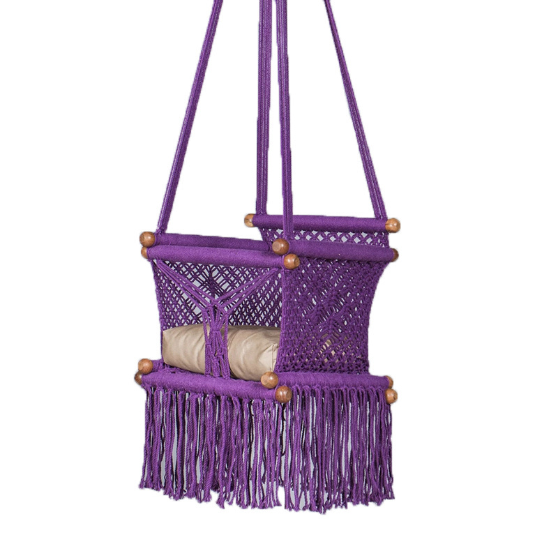 Exquisite Handmade Cotton Macrame Baby Swing