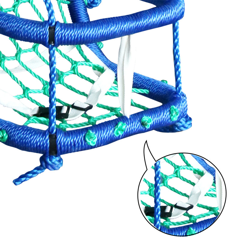 Single Seat Outdoor Indoor Home Baby Mesh Rope Swing