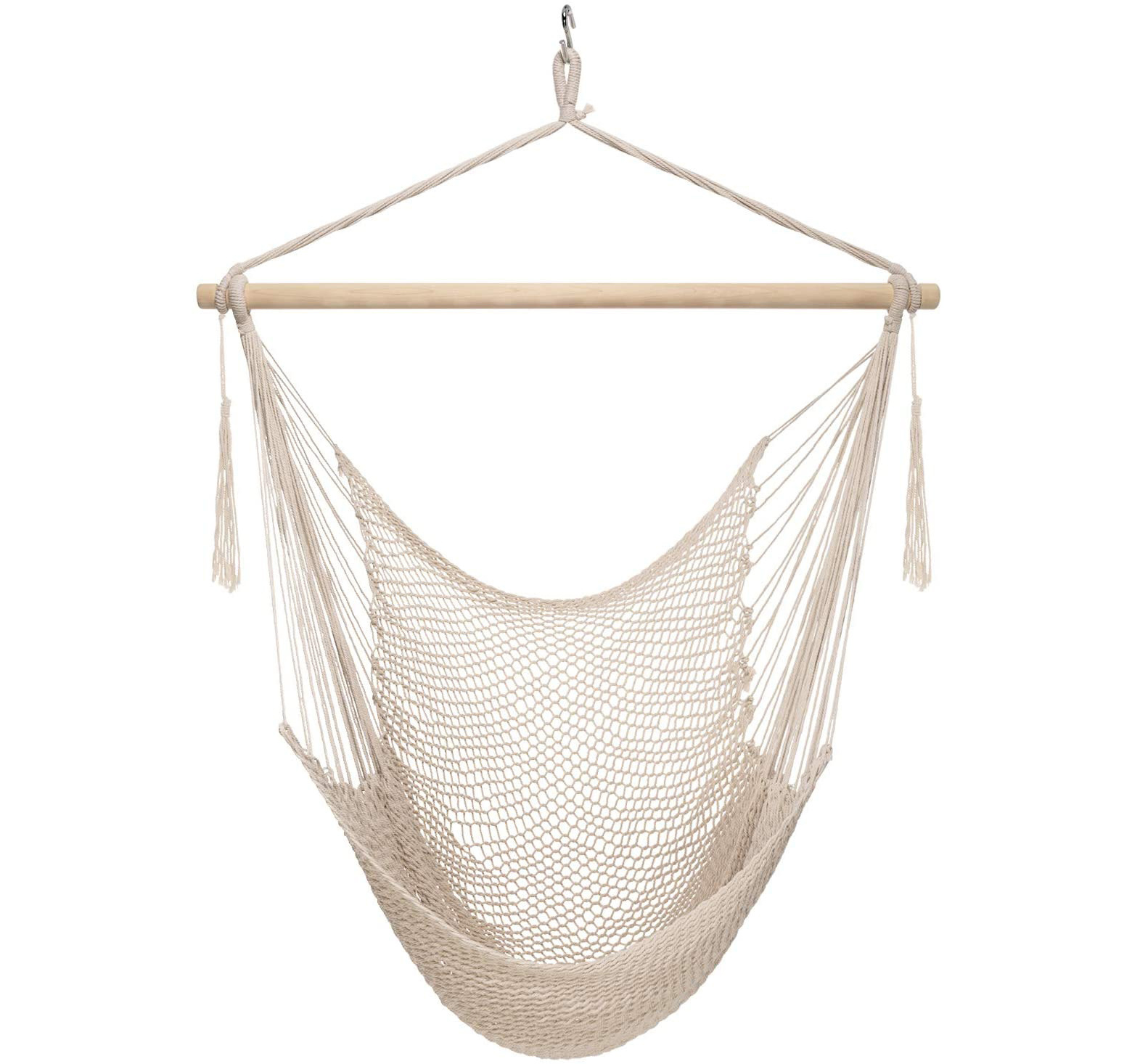 High Quality Cotton Rope Net Hammock Swing Chair for Indoor Outdoor