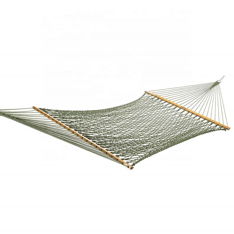 Hand-Woven Breathable Tropical Cotton White Net Mesh Hammock