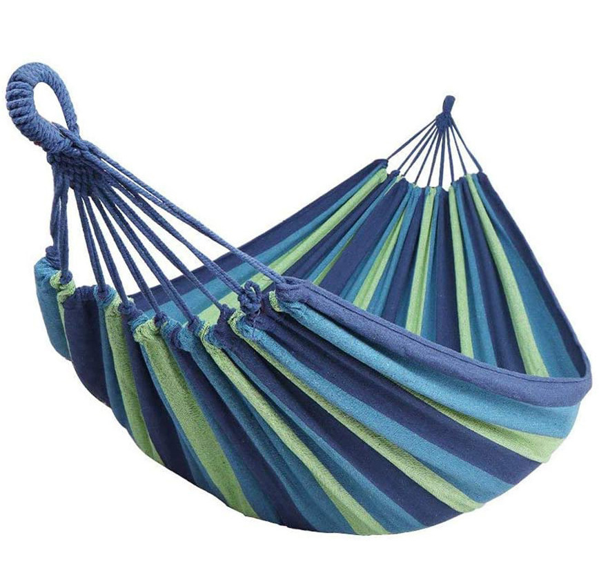 Ultralight Handmade Safe Rainbow Stripe Hammock for 1-2 Person