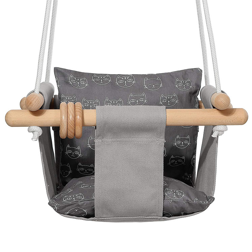 Popular Wooden Baby Kids Indoor Swing for Toddler