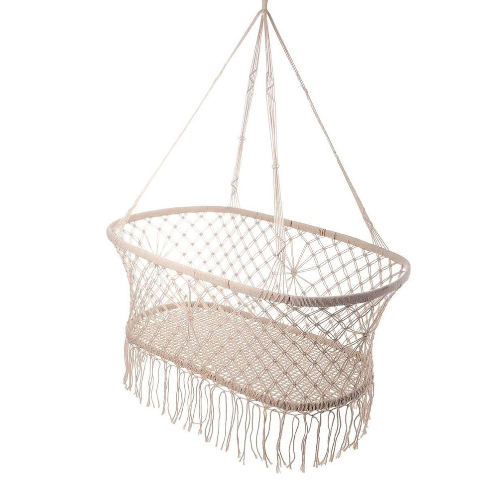 Safe Sturdy Cotton Handmade Rope macrame hammock chair Baby Swing Chair