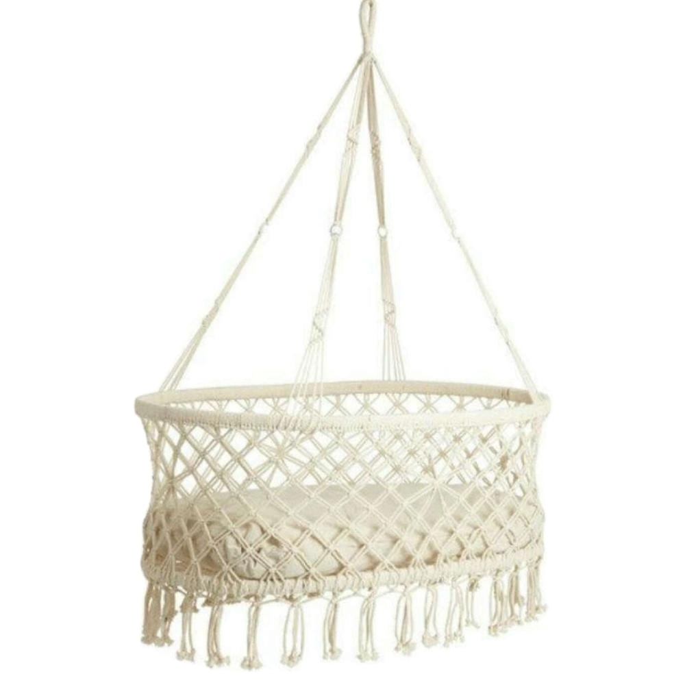 Safe Sturdy Cotton Handmade Rope macrame hammock chair Baby Swing Chair