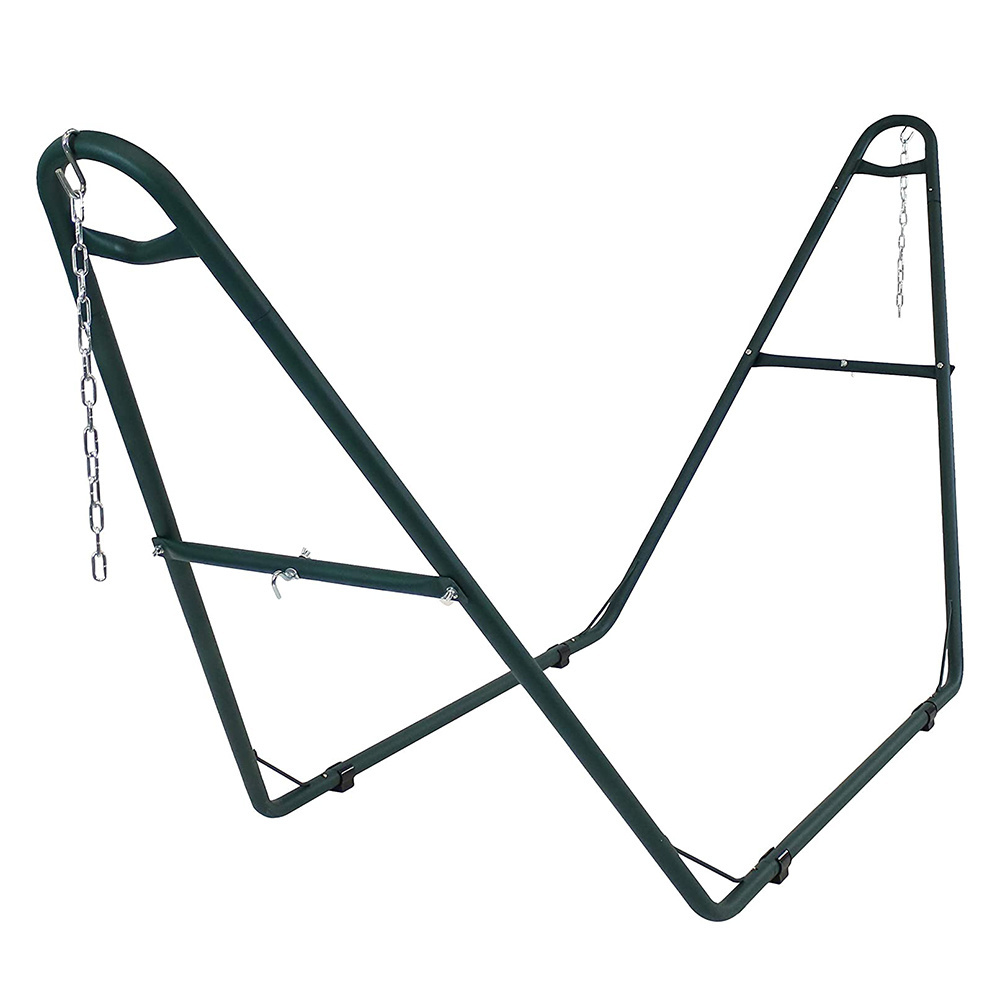 Sturdy Powder Coated Black Adjustable Metal Frame Hammock Stand