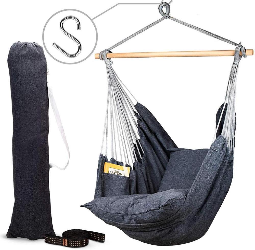 2021 Hot Sale Indoor and Outdoor Usage Large Size Canvas Hanging Hammock Chair