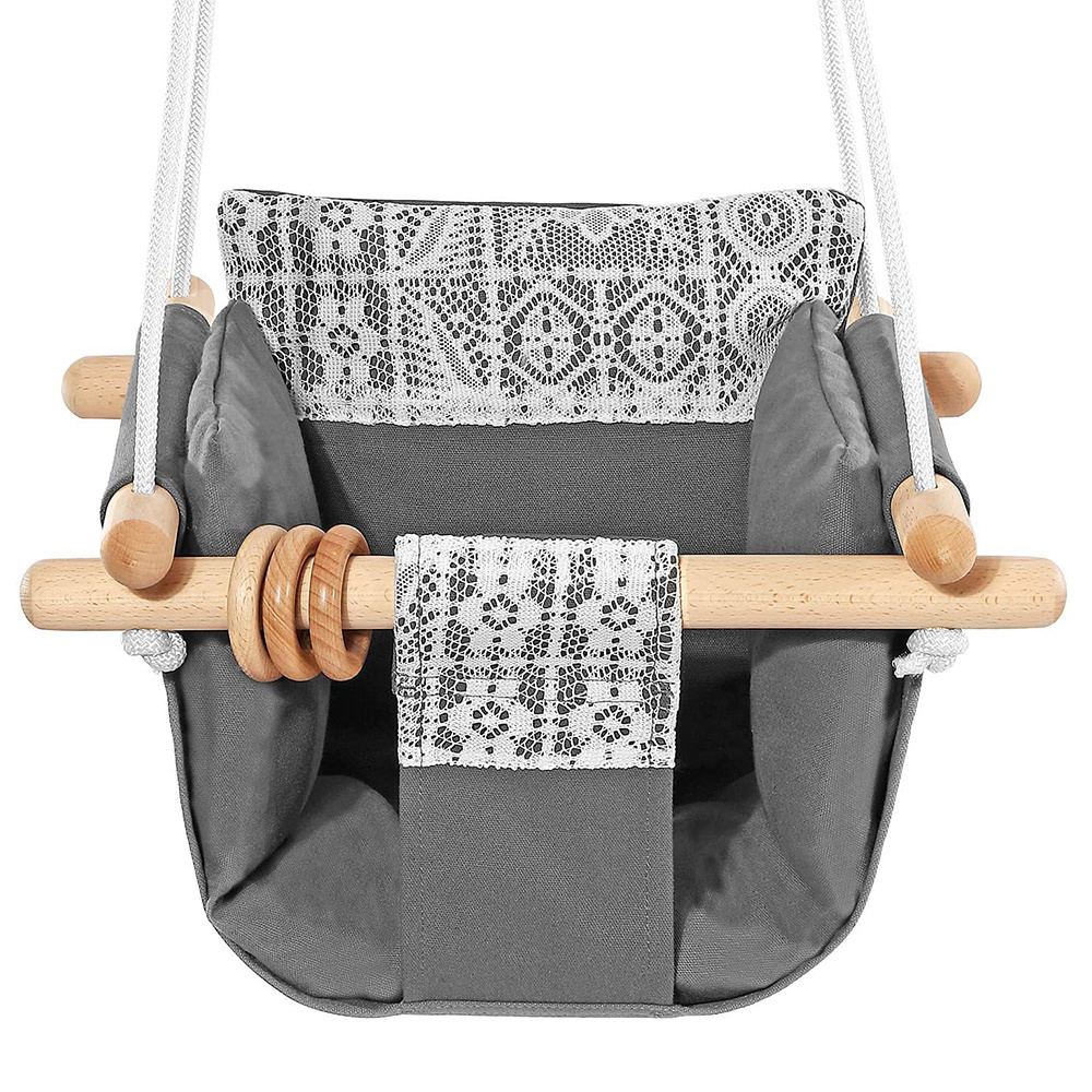 Hot-selling Canvas Baby Hanging Swing with Mounting Hardware