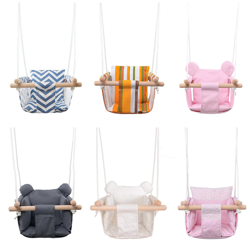 Hot-selling Canvas Baby Hanging Swing with Mounting Hardware