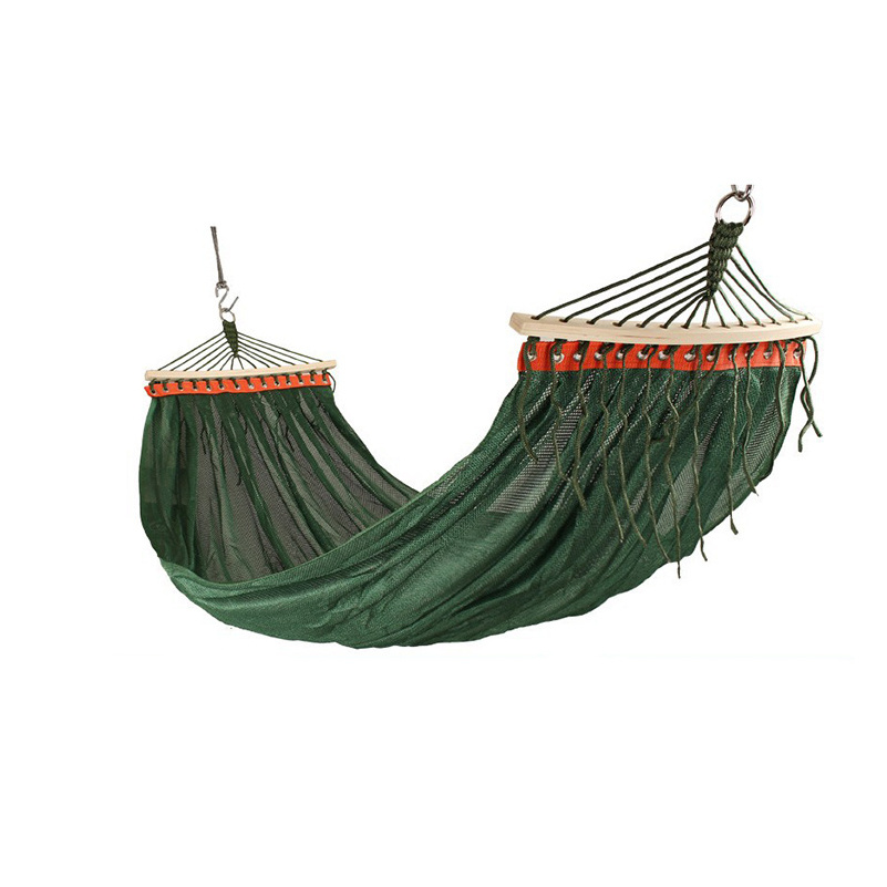 Ribbon Ice Silk Hammock Camping Summer Outdoor Hanging Bed Breathable Swing Hammock