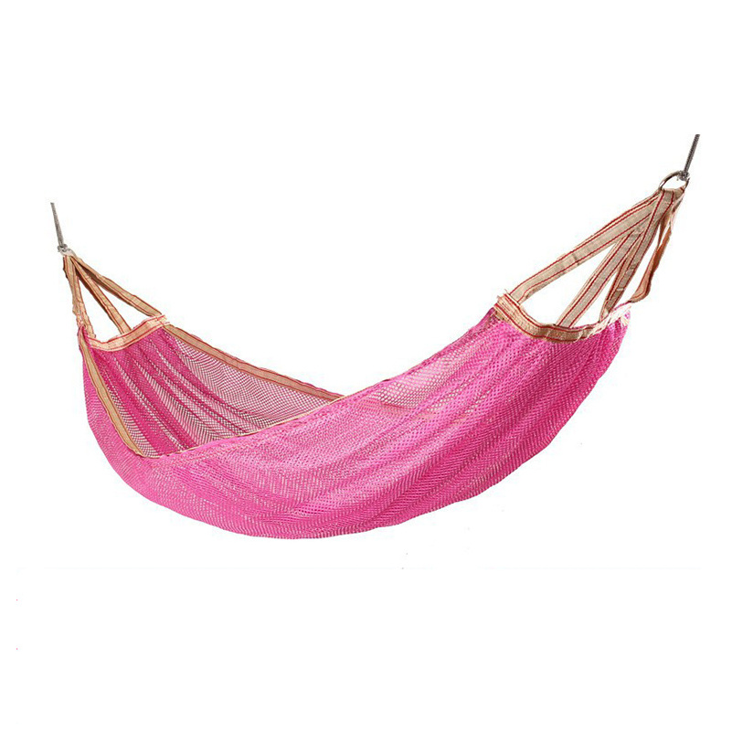 Customized Outdoor Garden Hammocks Camping Breathable Polyester Mesh Ice Silk Hammock