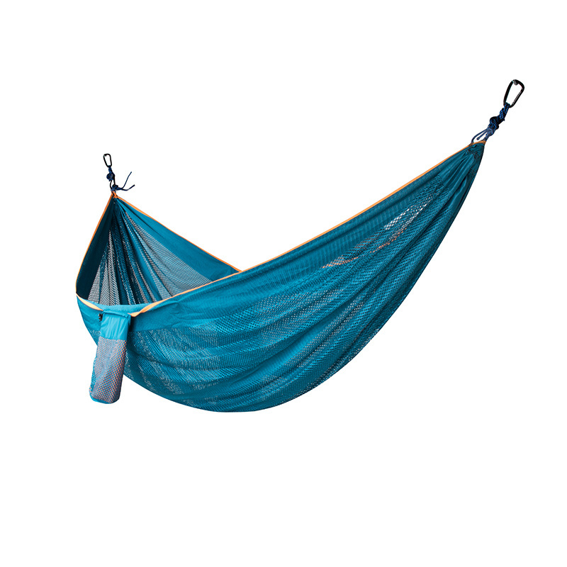 Customized Outdoor Garden Hammocks Camping Breathable Polyester Mesh Ice Silk Hammock