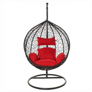 Wicker PE Rattan Basket Hanging Egg Chair For Outdoor Patio Furniture