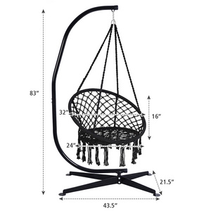 Garden Outdoor Hanging Hammock Swing Chair with Stand