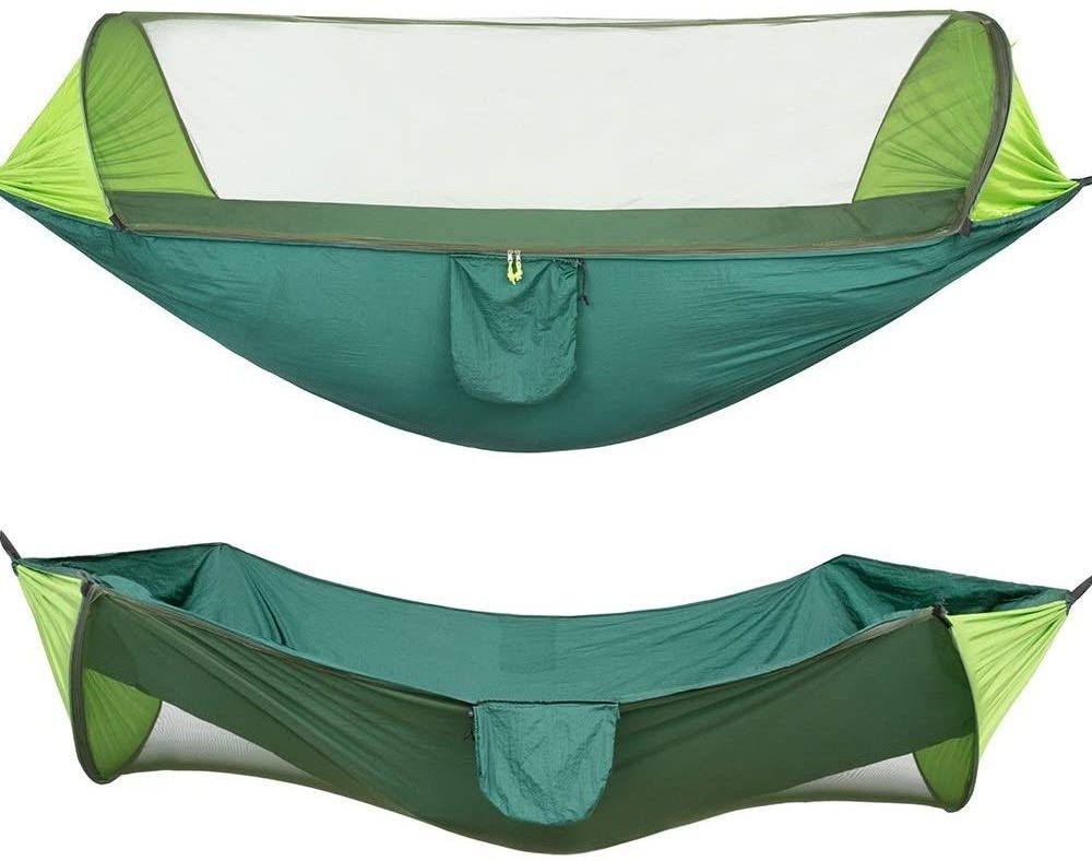 Outdoor Camping Hammock with Mosquito Net and Rain Fly