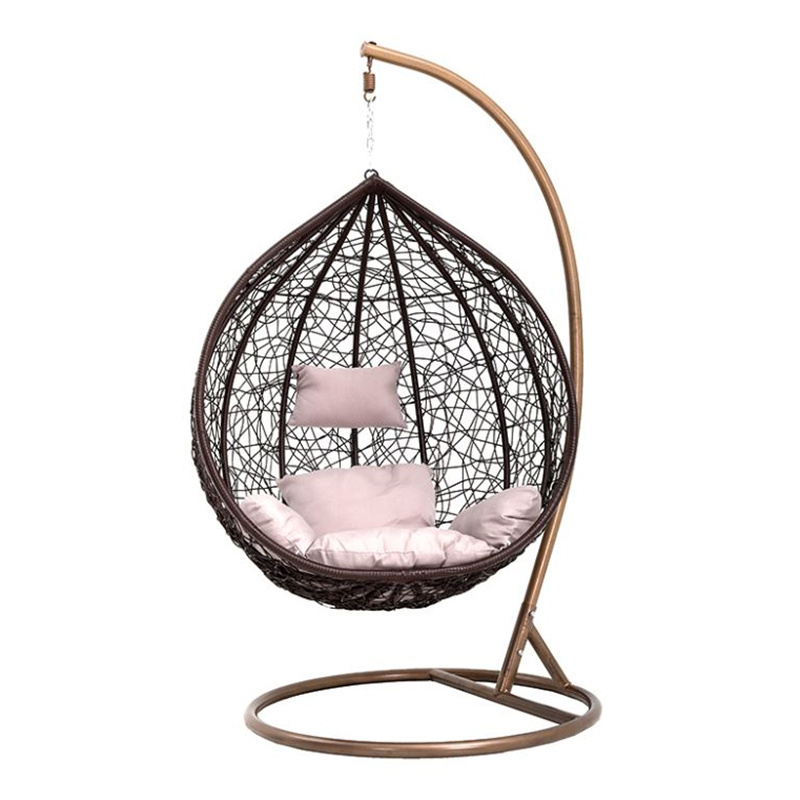 Outdoor Furniture Rattan Hanging Egg Garden Chairs with Stand