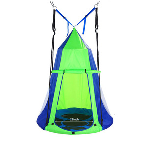 Outdoor Hanging Saucer Swing Kids Hanging Tent Swing with Hang Kit