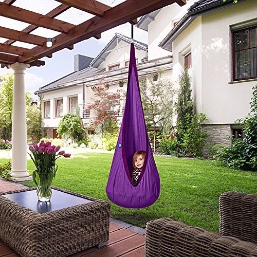 Comfortable Sensory PE Rope Hanging Kids Pod Swing for Outdoor