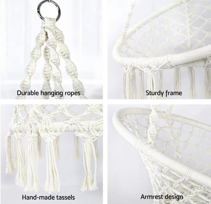 Easy to assemble Comfortable Galvanized Tube Hanging Rope Swing For outdoor