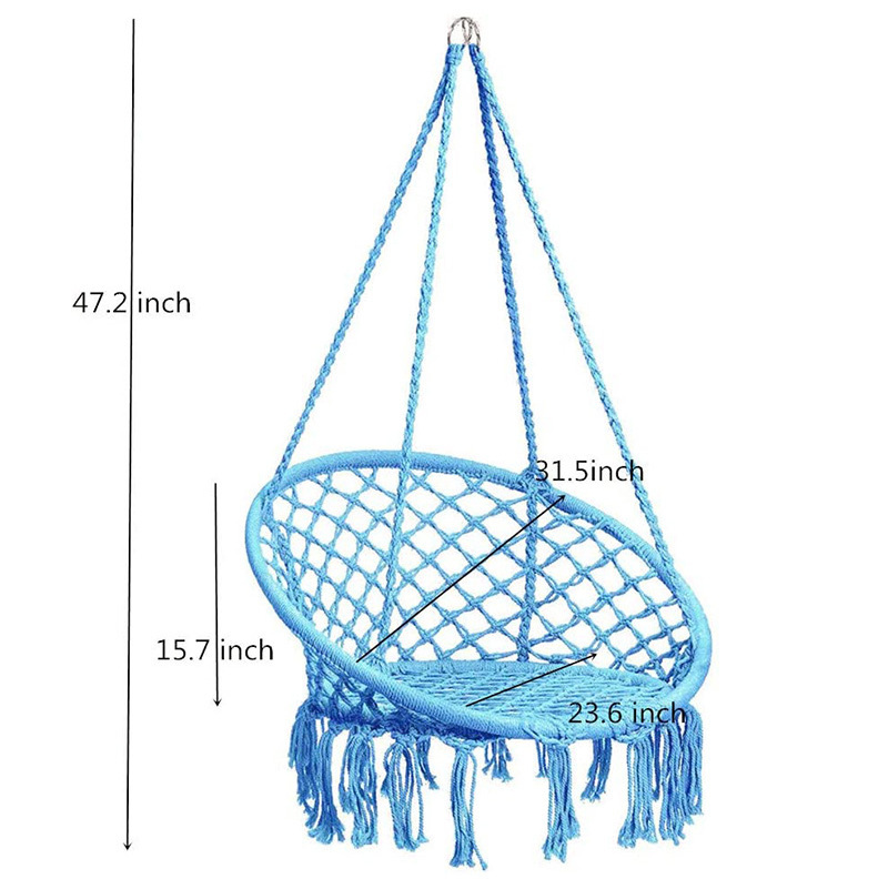 Easy to assemble Comfortable Galvanized Tube Hanging Rope Swing For outdoor