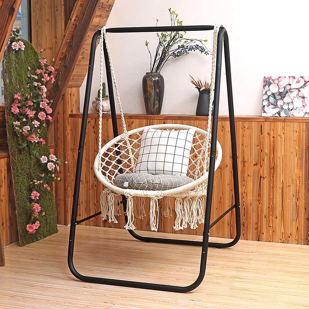 Children swing Best sell Polyester & Cotton Hanging Rock Children swings for indoor and outdoor