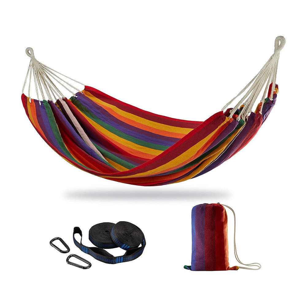 Canvas Hammock Swing 2 Person Double Hammock Chair Parachute Garden Outdoors Canvas Camping Hammocks