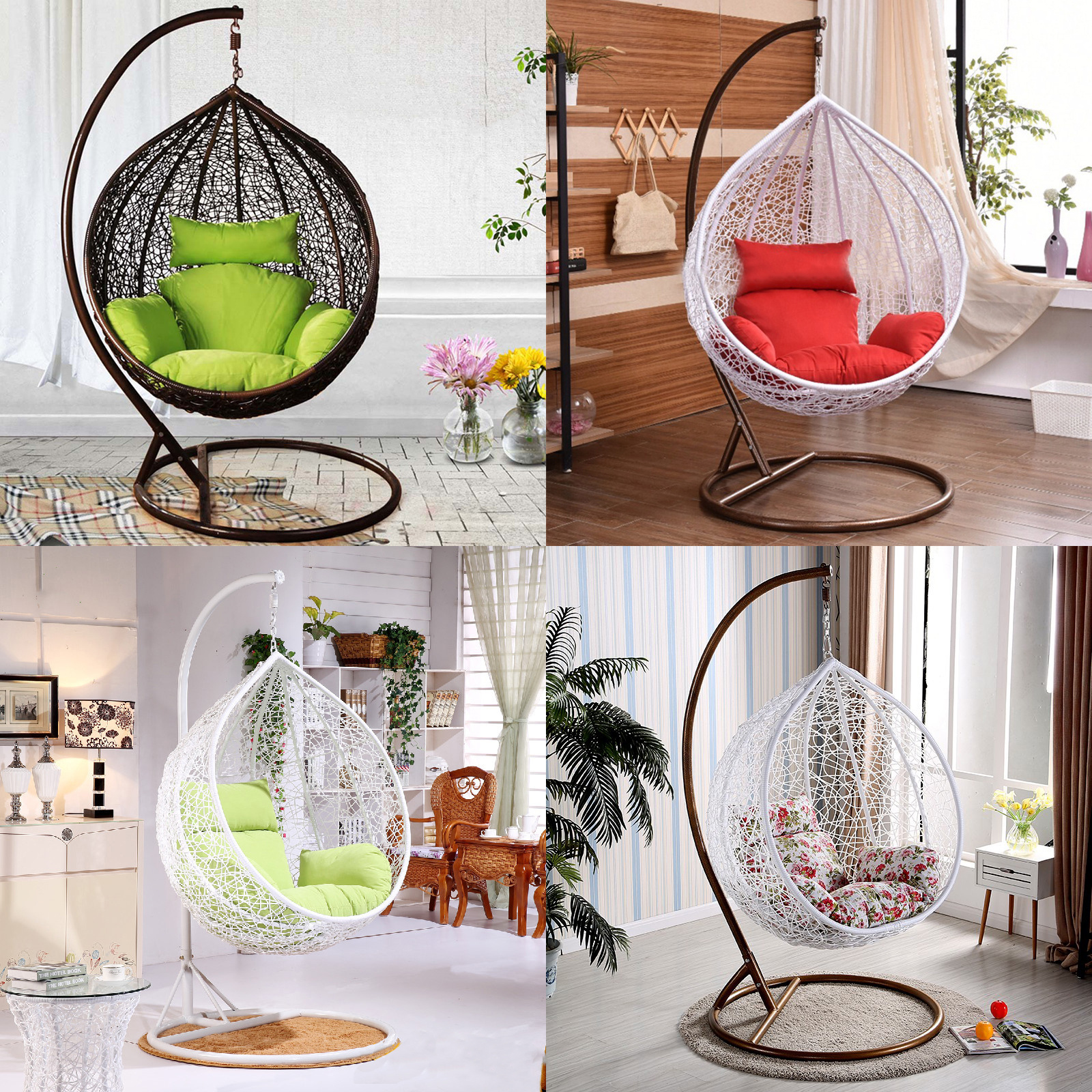 Outdoor Furniture Hanging Egg Chair Patio Swing for Garden