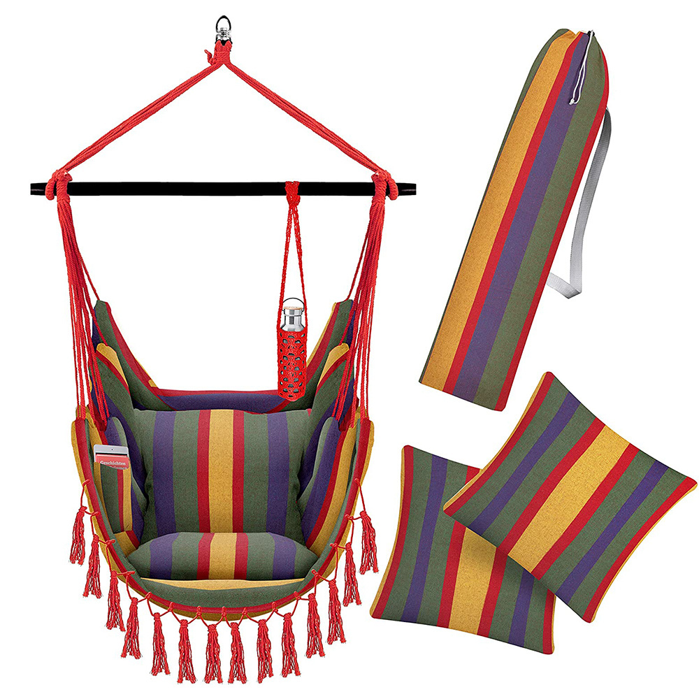 Comfy Canvas Hammock Camping Chair with Transport Bag