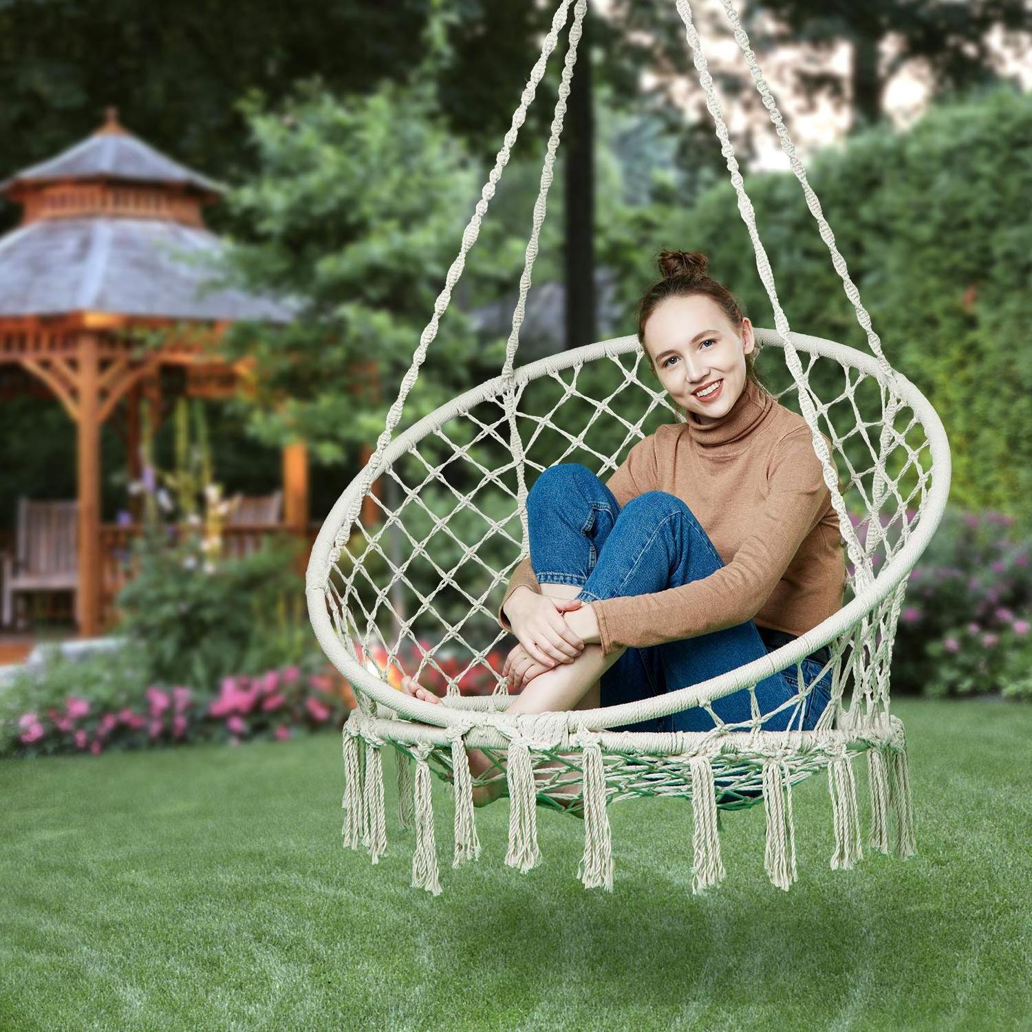 Macrame Swing Hanging Rope Patio Swings