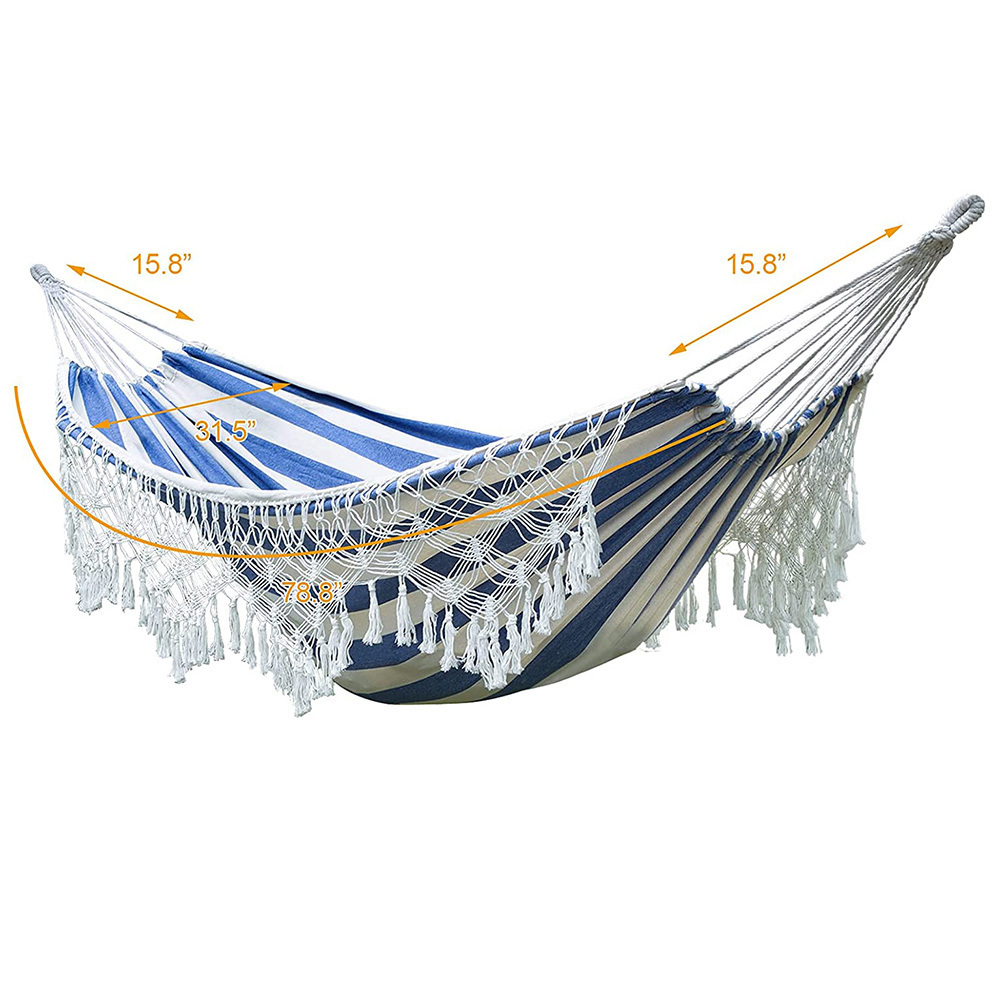 Lightweight Comfortable Handmade Macrame Canvas Hammock for Backpacking