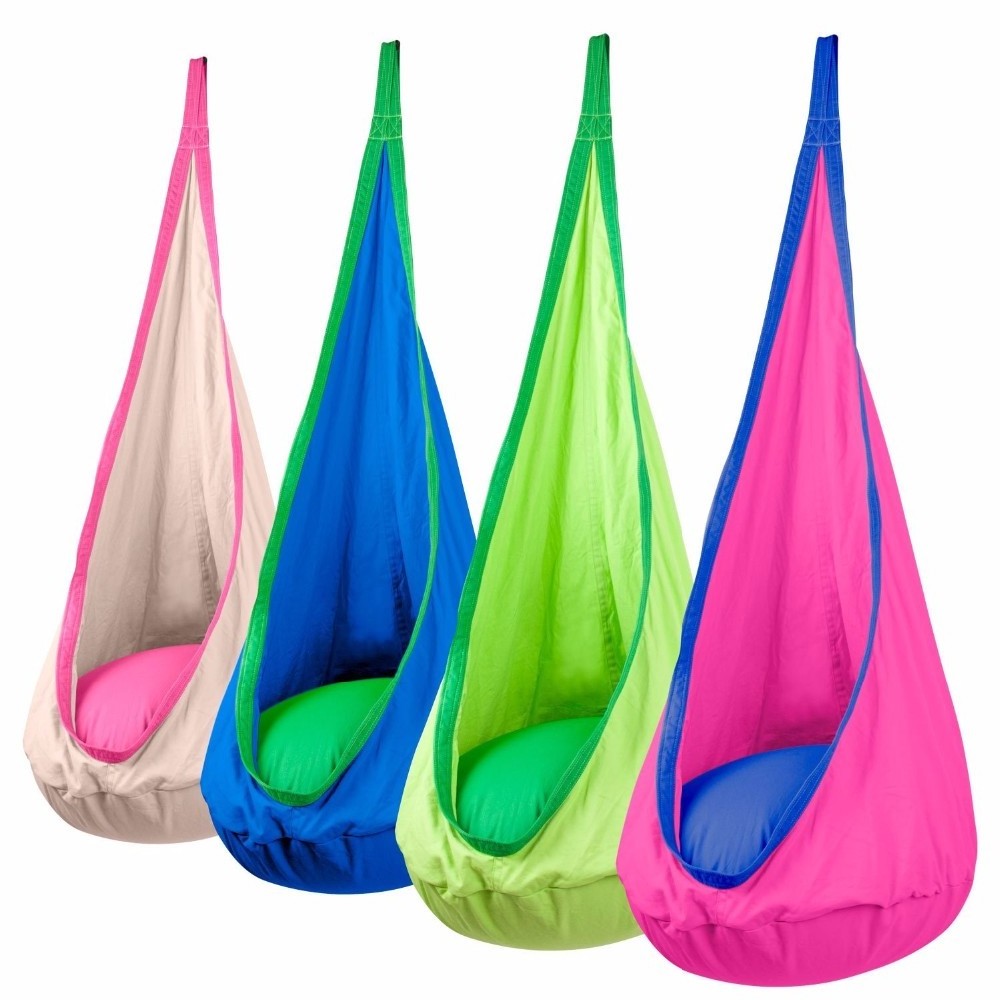 Hot selling 100% Cotton Pod Teardrop Swing Chair for indoor and outdoor