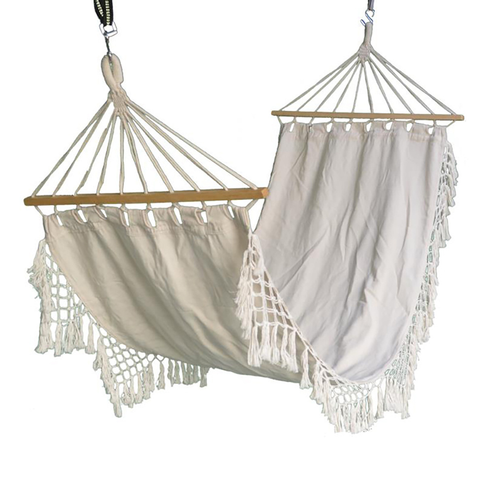 Modern Comfy Padded Macrame Swing Hammock for Backyard