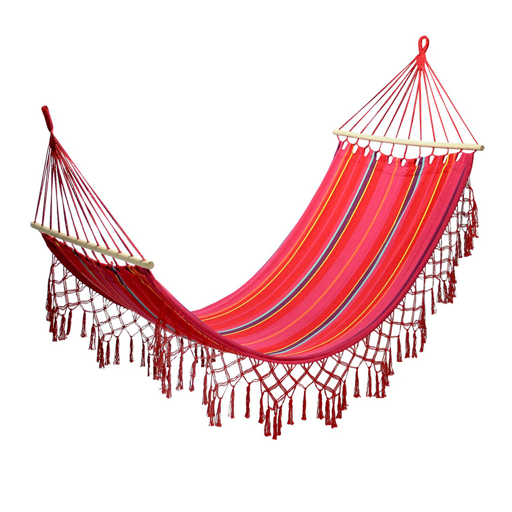 Modern Comfy Padded Macrame Swing Hammock for Backyard