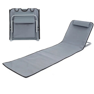 Portable Folding Tanning Chair Outdoor Beach Mat Lounger with Back Support