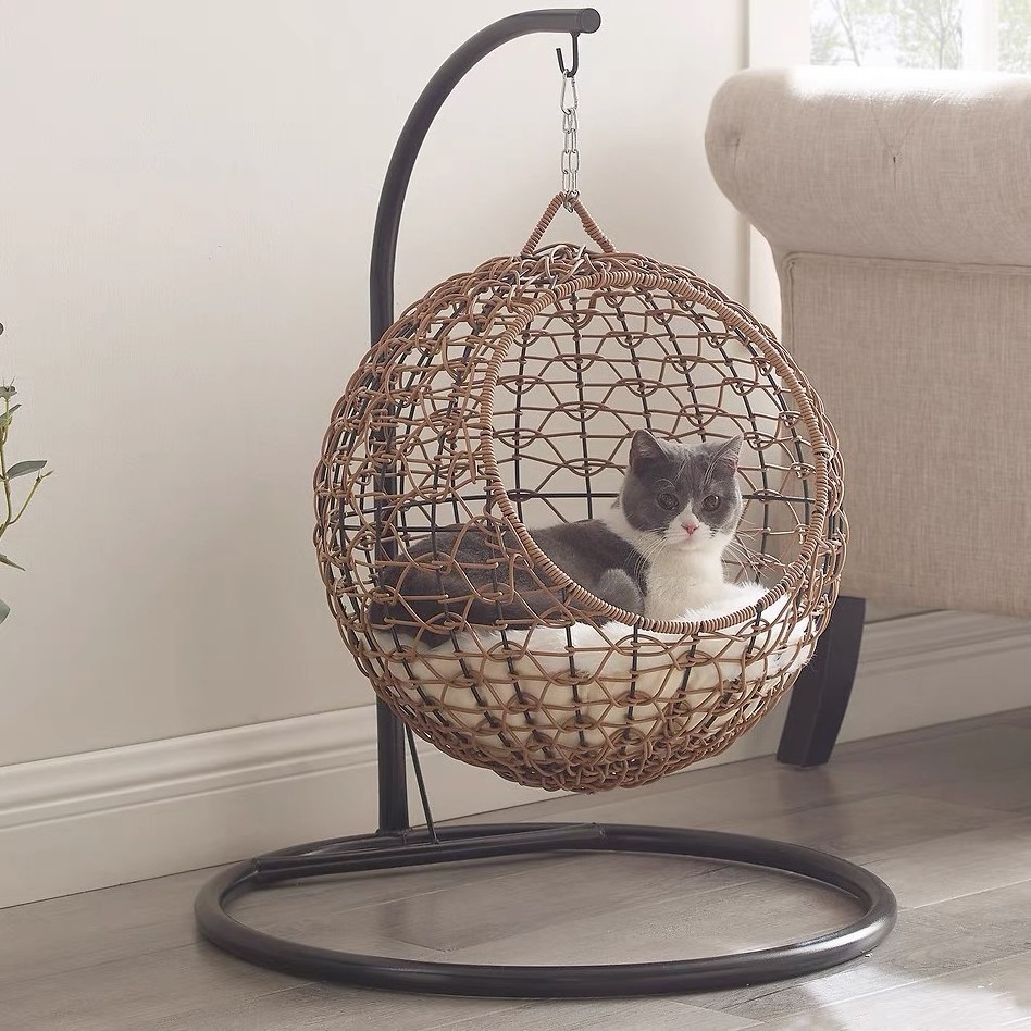 2024 Pet Nests Hanging Egg Swing Chair Cat Nest Hammock Chair Cat Basket Bed