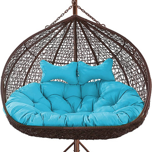 Rattan Egg Wicker Double Person Hanging Swing Chair for Outdoor Patio