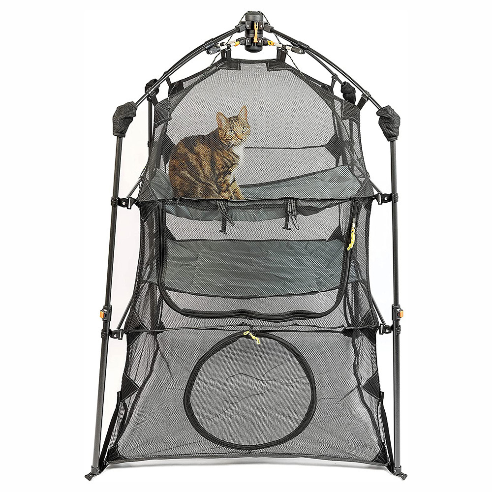 Camping Pet Habitat Pop Up Tent Climbing Cat Tent Outdoor Cat Enclosures