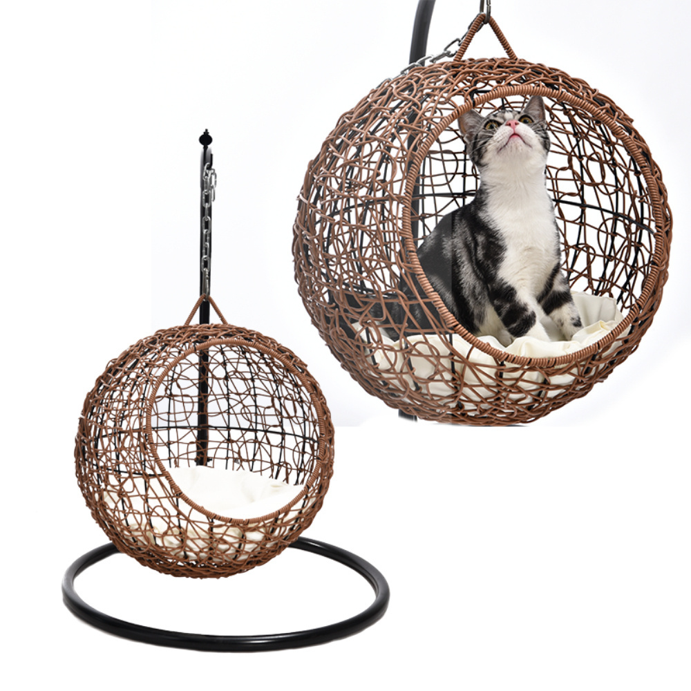 2024 Pet Nests Hanging Egg Swing Chair Cat Nest Hammock Chair Cat Basket Bed