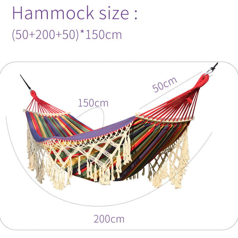 Modern Comfy Padded Macrame Swing Hammock for Backyard