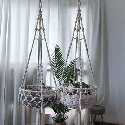 Best Seller Handmade Wicker Pet Bed Cat Hammock Hanging Chair Swing  Cat Hammock Macrame For Pet Cat