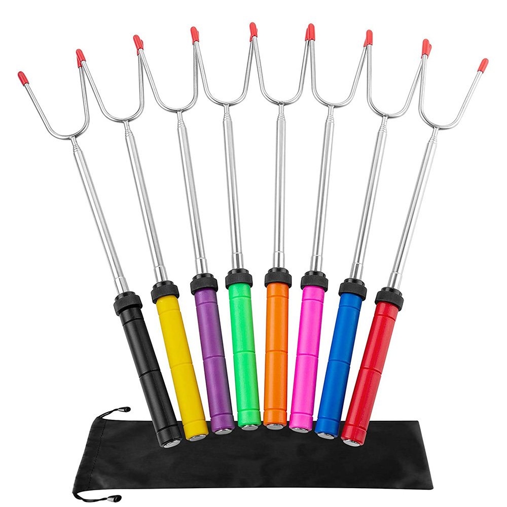 34'' BBQ Telescopic Marshmallow Toasting Sticks for Campfire