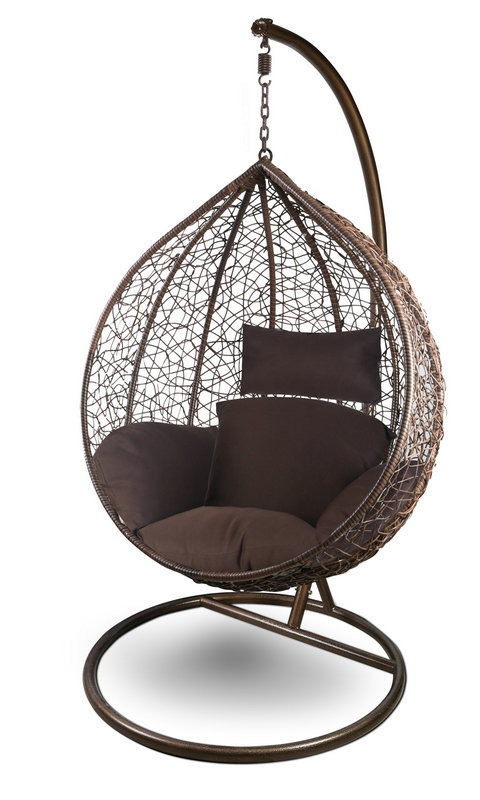 Outdoor Hanging Rattan Egg Leisure Wicker Patio Swing Chair