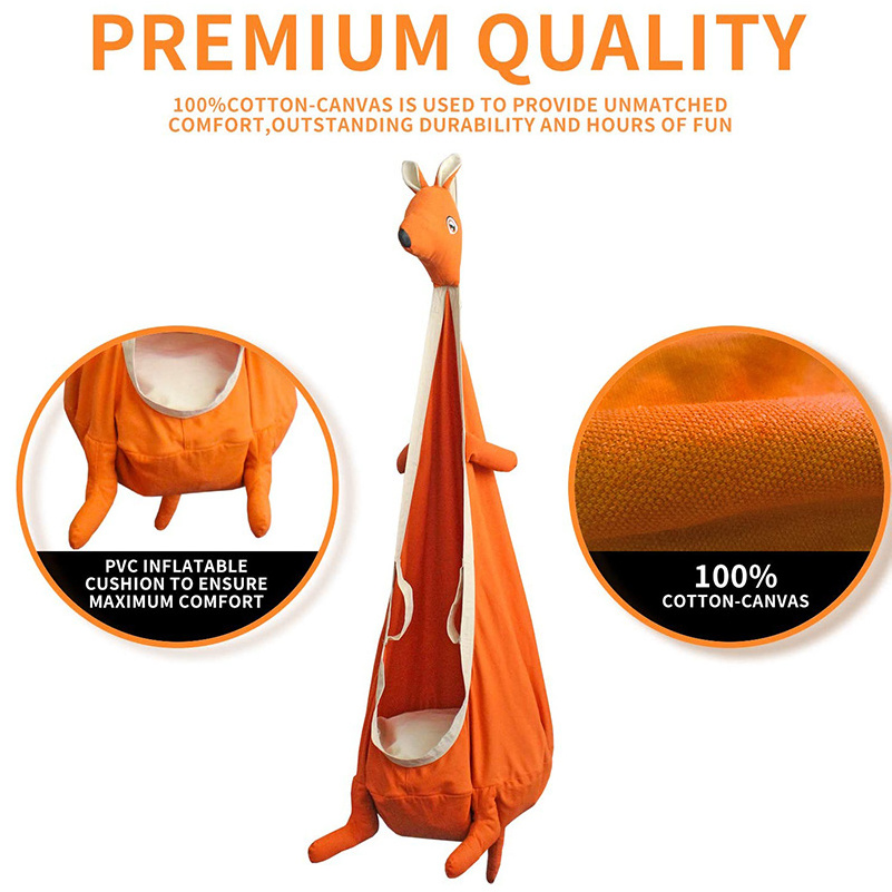 Animal Shape Indoor Hanging Cocoon Kids Hammock Chair Pod Swing for Children