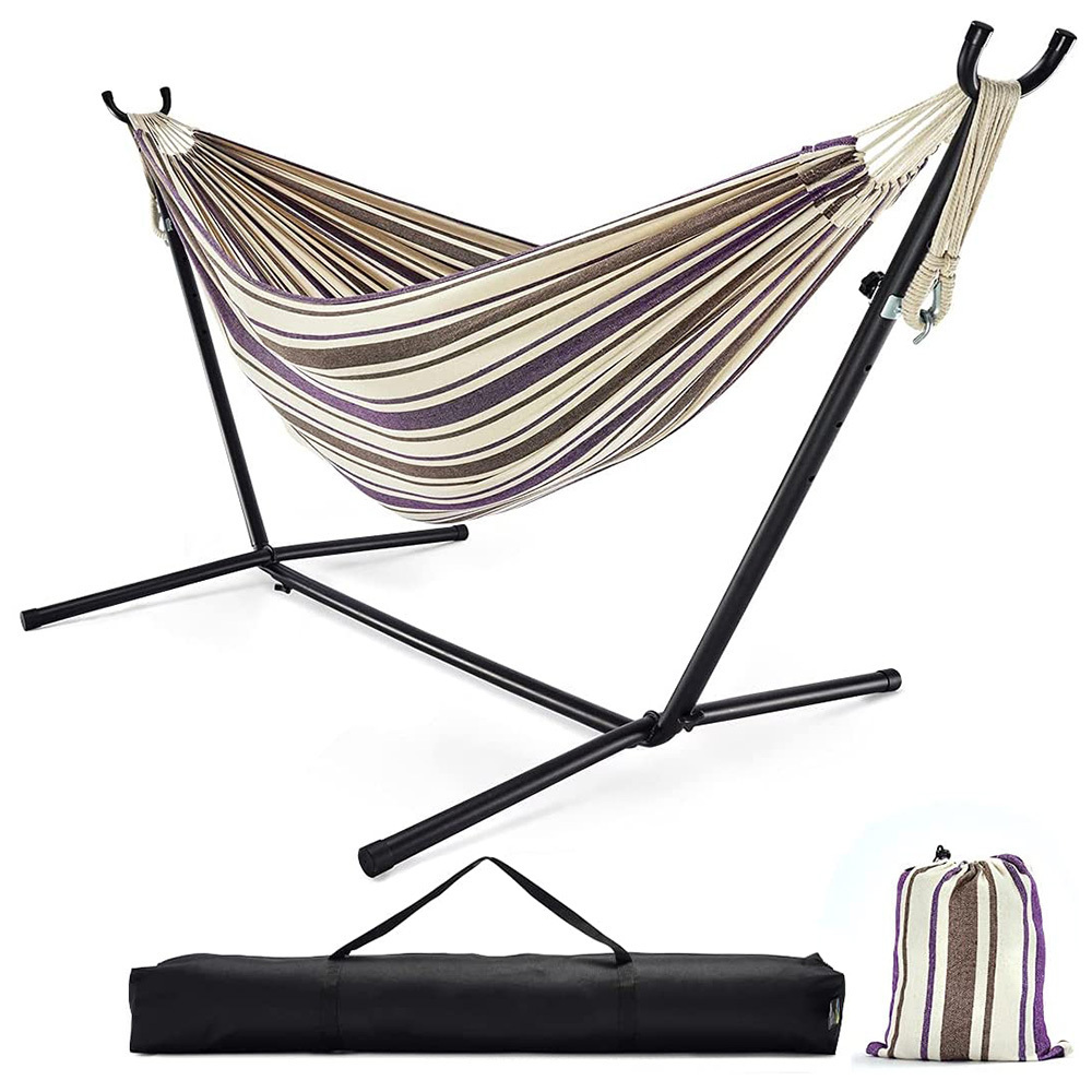 Camping Canvas Double Outdoor Hammock with Stand