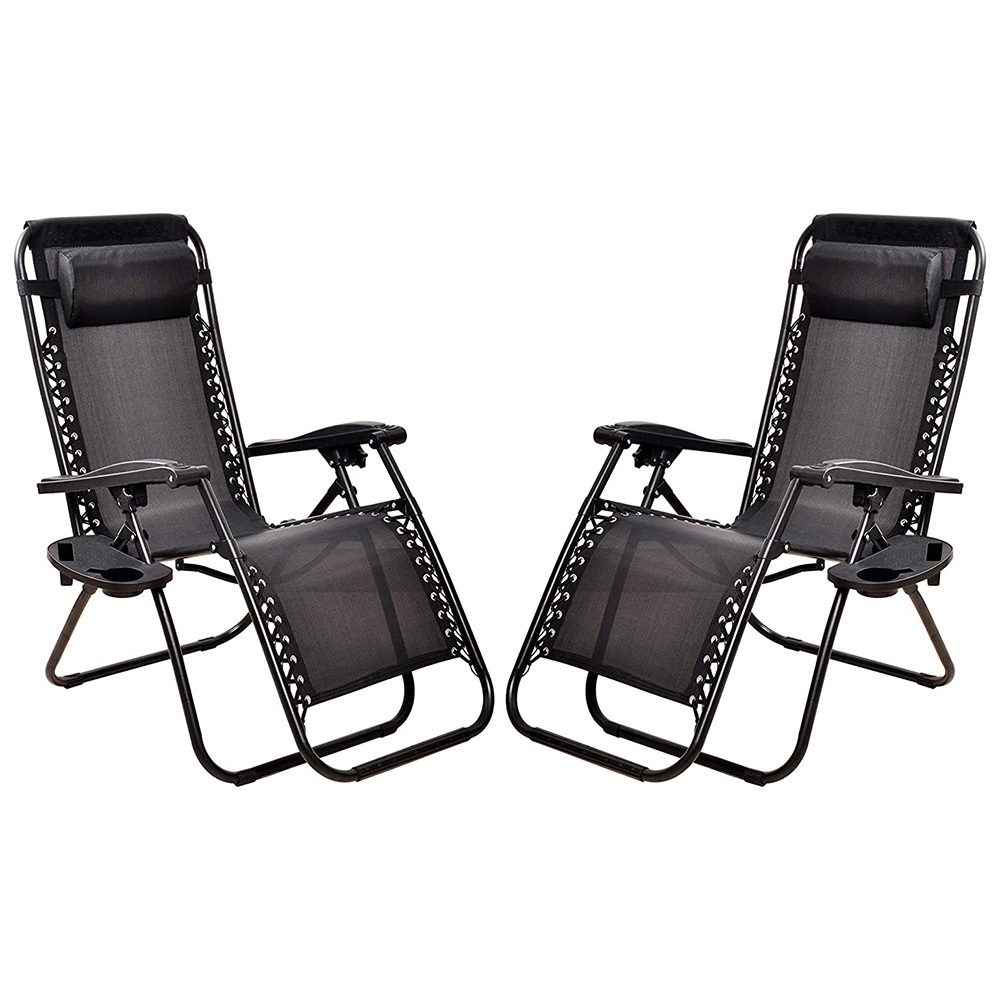 Outdoor Adjustable Zero Gravity Folding Reclining Lounge Chair