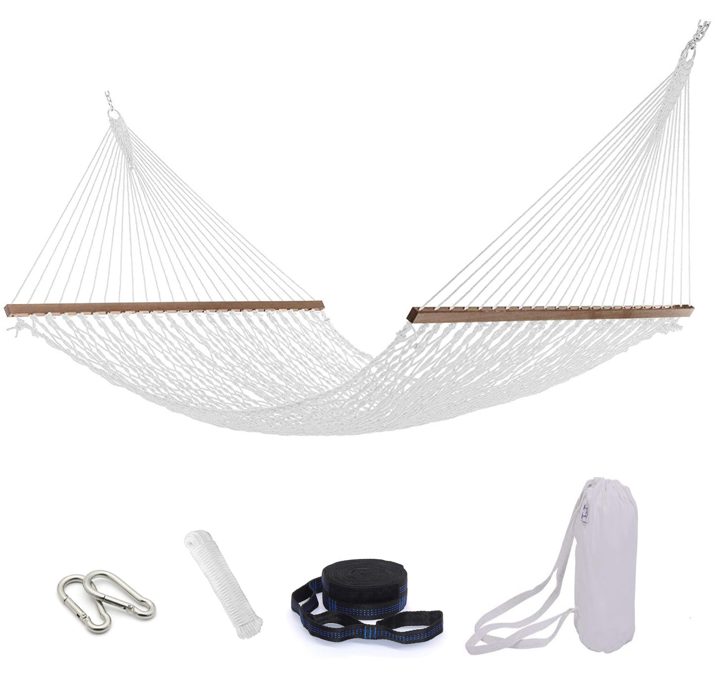 Tropical Breathable Bohemian Style Mesh Hammock with Anti Roll Beam