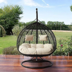 Garden Patio Furniture Rattan Basket Egg Chair Outdoor Swing Bed