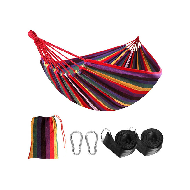 2021 New Outdoor Camping Hanging Folding Knit Hammock Bed Outdoor