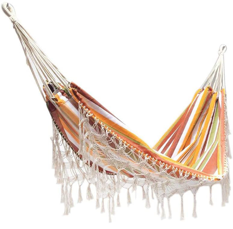 Softest Durable Bohemian style Portable Climbing Macrame Hammock with Tassels