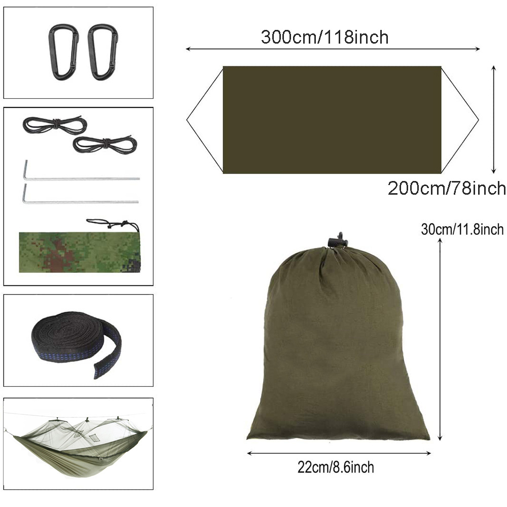 Lightweight Outdoor Camping Hammock with Mosquito Net